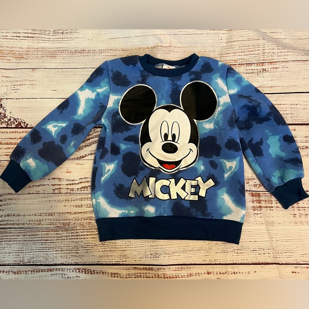 Disney | Blue Mickey Mouse Tie-Dye Sweatshirtsize 4T